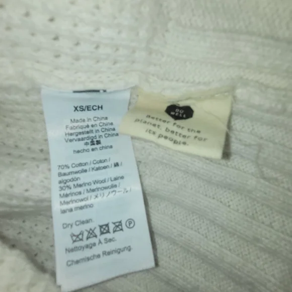 Women's Madewell Cowl Neck Sweater XS Off-White - Picture 8 of 10